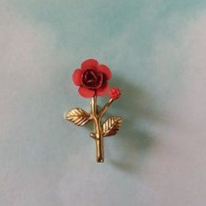 Vintage Rose & Gold Brooch/Pin